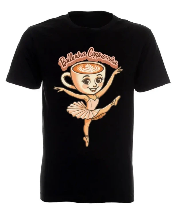 Тениска "Ballerina Cappuccino" – Шик с щипка кафе