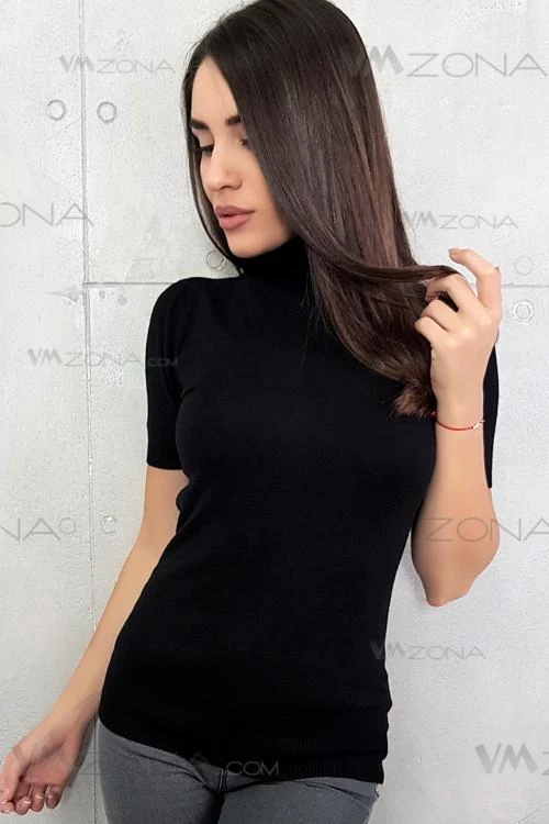 Ženska majica s kratkim rukavima i polo ovratnikom