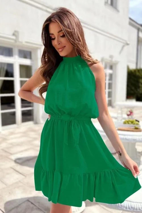 Γυναικείο φόρεμα με κοντά μανίκια