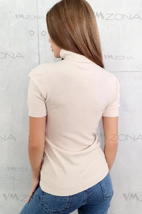 Ženska majica s kratkim rukavima i polo ovratnikom